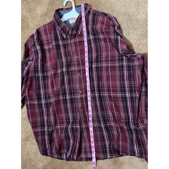 Wrangler Authentics Men’s 2XL Plaid Long sleeve Cotton Button Up - Picture 5 of 6